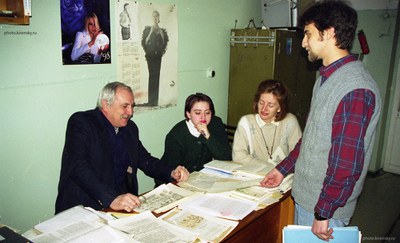 В лаборатории физики магнитных пленок